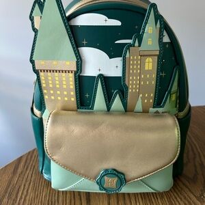Loungefly Harry Potter Golden Hogwarts Castle Mini Backpack